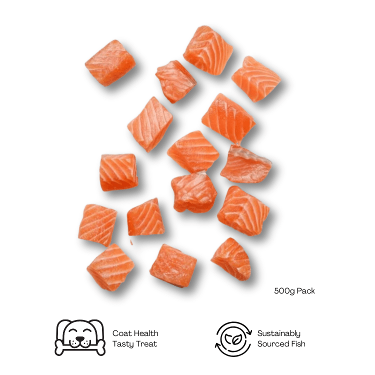 Raw Chopped Salmon Belly - howlerpetfoods