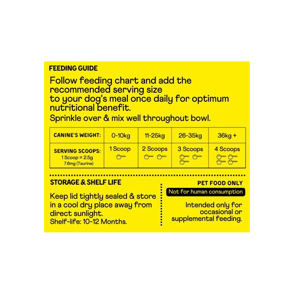 Taurine Plus Powder 100g - howlerpetfoods