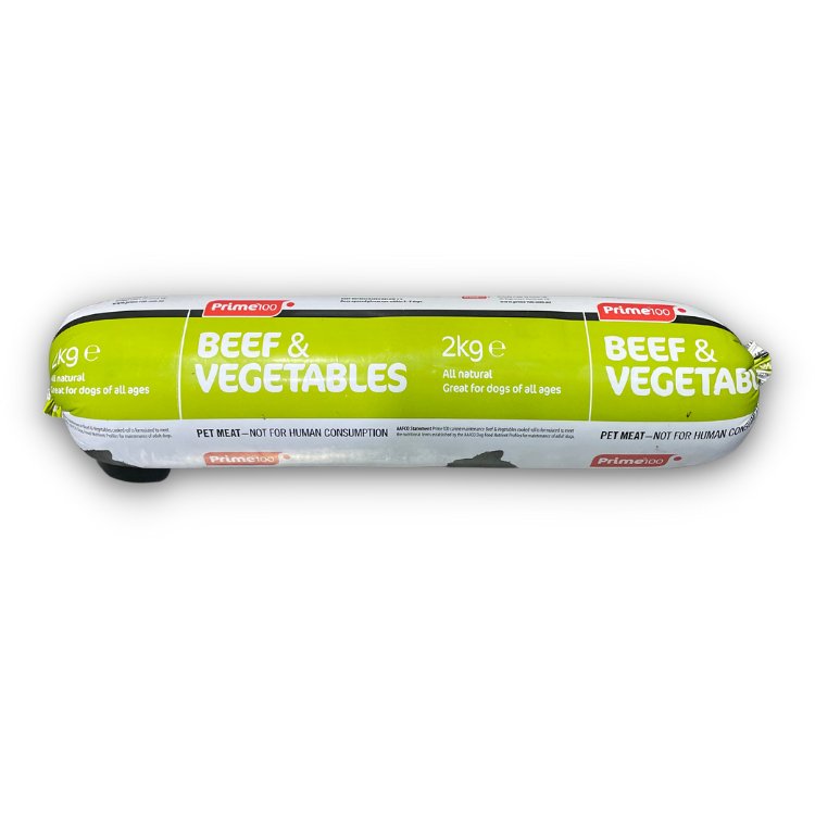 Prime 100 Beef & Vegetable Roll - howlerpetfoods
