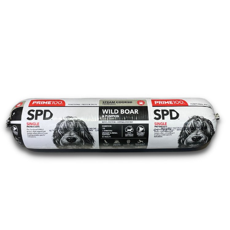 Prime100 Wild Boar & Pumpkin Roll SPD - howlerpetfoods